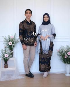 [REAL PIC & BISA COD] Batik Couple AGHNIA Kebaya sarimbit brokat batik kemeja lengan panjang brokat tille mutiara brokat couple kondangan batik couple lamaran dan tunangan terbaru batik couple modern terbaru