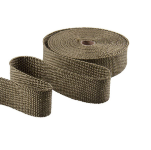 E&M 5 Meters Titanium Exhaust Heat Wrap Heat Shield Tape for Motorcycle Exhaust Tape Thermal Protection Black/Brown