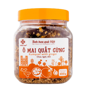 Ô Mai (Xí Muội) Quất Gừng - Vị Chua Ngọt Dẻo