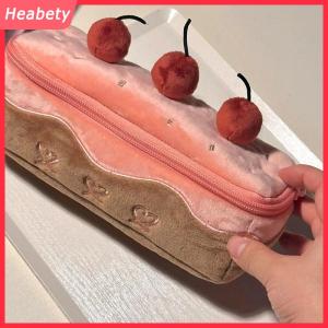 Heabety Dễ Thương Sang Trọng Anh Đào Bánh Bút Túi Tinh Tế Lưu Trữ Công Suất Lớn Sinh Viên Tiên Tiến Văn Phòng Phẩm Hàn Quốc Văn Phòng Phẩm Bút Chì Pouch