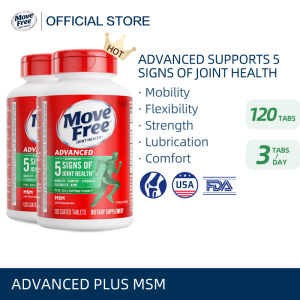 [PACK OF 2] Schiff Move Free Advanced Glucosamine 1500mg Chondroitin MSM 120CT (EXP: 11 2026) Reduce Joint inflammation and Swelling