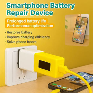 智能手机电池修复器Smart Battery Repairer Android Cell Phone Battery Usb Charging Life Extender Battery Optimizer Overcharge Protection Battery Repair Device Tablet Battery Extender Universal Compatibility Power Management Overheat Prevention