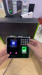 ZKTeco Fingerprint Time Attendance Machine Biometric Time Recorder Machine Bundy Clock Supports Multiple Verification Methods Face Fingerprint Card Password Combinations and Basic Access Control Functions