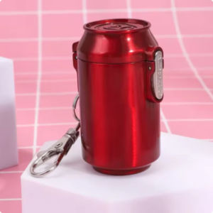 Mini Portable Ashtray Metal Ashtray Automatic Open Lid with Hanging Buckle Outdoor Smoking Products