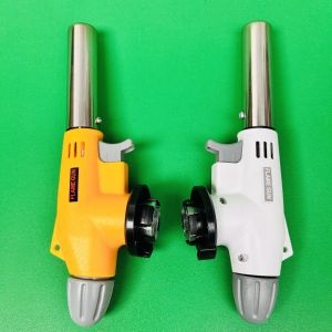 Đầu khò gas Mini Đánh Lửa Tự Động - Đầu khò bình gas mini Đánh Lửa Tự Động 920 Vàng- trắng