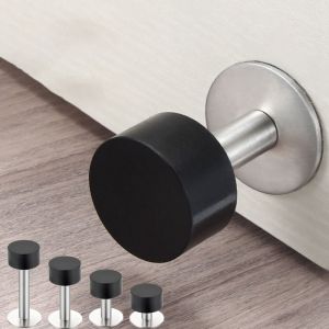 NCNC(OKDEALS01) Corrosion-resistant 1Pcs Mute Heavy Duty Non-Punch Thicken Shock Absorbent Wall Mounted Dampening Door Stopper Door Touch Door Holder Wall Protector