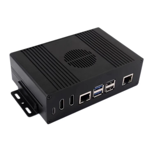 กิกะบิตอีเธอร์เน็ตเคส PCIe สำหรับ RPi 5 Enclosure พร้อมเครือข่าย PCIe ขยาย10 In 1วิดีโอคู่และการระบายอากาศความร้อน