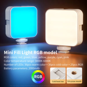 JOPREE K7 RGB Portable Lampu LED Mini Fotografi Video Lighting for Handphone Kamera Light
