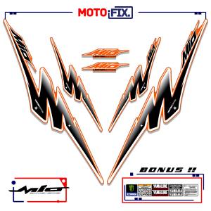 Stiker Striping Decal Body Motor Yamaha Mio Sporty Atau Smile Variasi MT105 Free Sticker Set