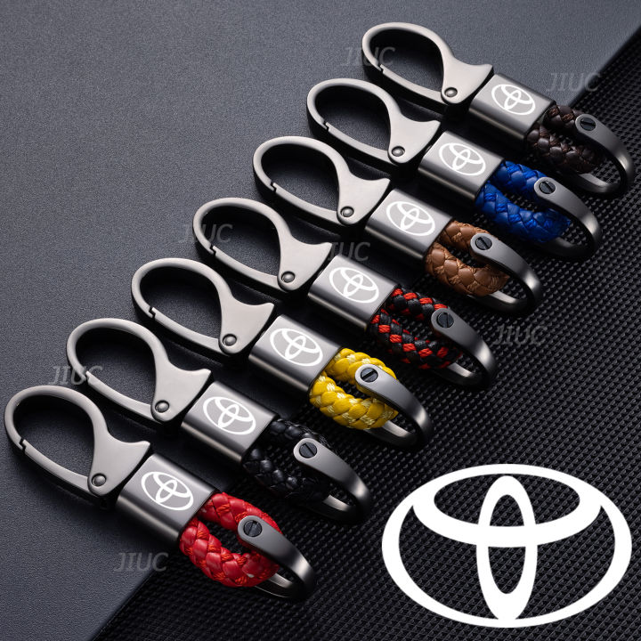 JC Car metal leather keychain for TOYOTA customizable LOGO fashion car