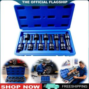 【New Arrival】 10Pcs 1/2In Hexagonal Drive Bits Kit Wear Resist Pneumatic Wrench Tool For Repair Accessories