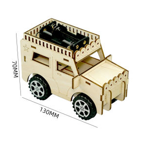 ★COD★ Mainan Edukasi Diy Robot Car Rakitan Generator Bohlam Kayu Untuk Anak Dan Pembelajaran Pengetahuan