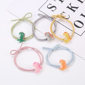 Gratis Ongkir -  Ikat Rambut Motif Dino Lucu / (1 PCS) Kunciran Rambut Wanita / Ikat Rambut Karakter Lucu