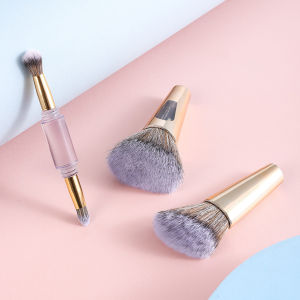 Set Brus Kuas Makeup 4 in 1 -  Brus Bedak/Perona Pipi Alas Bedak Blending dan Eyeshadow - Ringkas dan Kecil