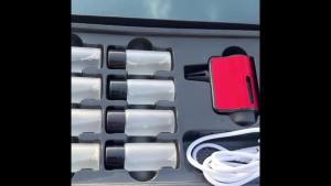 Smart Car Aroma Diffuser - 3 Adjustable Modes Rechargeable with Breathing Light with Ventilation Clip - with 8 10ml Bottles of Fragrance Car Air Freshener Essential Oil Diffuser (Black)