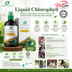 Living Jungle 100% Original Halal Energized Liquid Chlorophyll Nutritional Drink Minuman Botani Lemon Dengan Klorofil 500ML 叶绿素