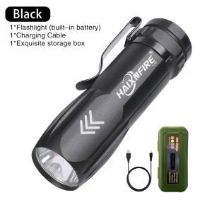 HaixnFire ไฟฉายคุ้มครอง X100ไฟฉายชาร์จไฟผ่าน USB ไฟฉายตั้งแคมป์