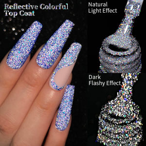 LILYCUTE Gel Sơn Móng Tay Màu Sắc Lấp Lánh Phản Quang iridescent 7Ml Gel Sơn Móng Tay Nghệ Thuật UV