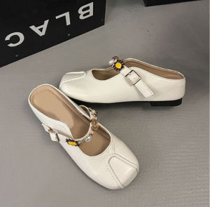 [Free Shipping] Baotou WomenS Summer Outdoor Half Slippers 2026 New Style With Hidden Heel And Thick Sole Slip-On Square-Toe Sandals