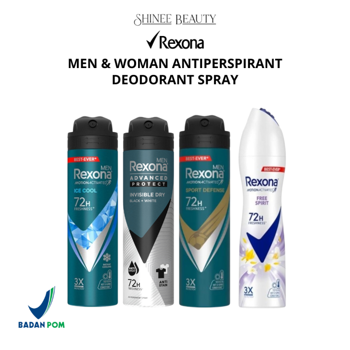 Rexona Men Woman Antiperspirant DEODORANT SPRAY 135mL Lazada Indonesia