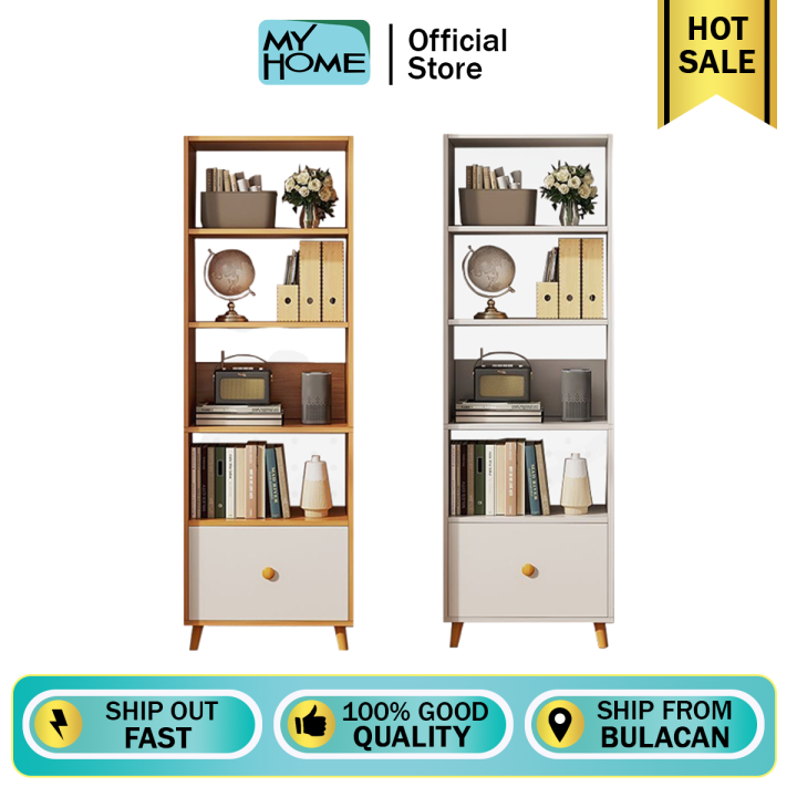 Photo inspiration: Bookshelf With Functional Drawers Reference: Myhome Multi Functional Bookshelf Floor Standing Cabinet With Drawers