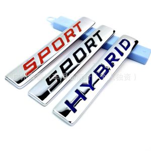 Modified metal car sticker hybrid body decoration sticker SPORT metal car sticker HYBRID rear sticker