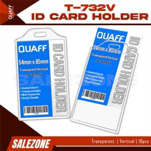 SaleZone - QUAFF T-732V Vertical ID Card Holder Transparent (10pcs)