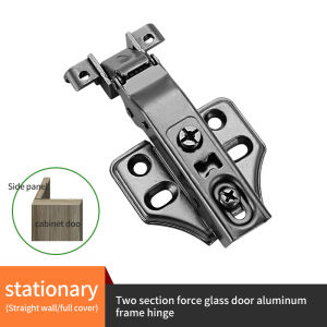 Durable 1.2mm Copper Core Hydraulic Glass Door Hinge with Screws - Soft Close Aluminum Frame (1 Piece)