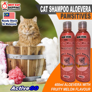 [MALAYSIA STOCK] 400ml Pawsitives Cat Shampoo Aloe Vera Sweet Smelling Cherry Blossom Fruity Melon Pet Kitten Rabbit Hamster Best Buy Syampu Sabun Mandian Kucing Arnab Haiwan Peliharaan Wangi Murah Berbaloi ActiveGo