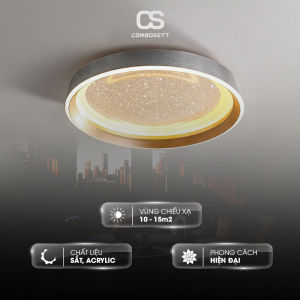 Đèn tròn ốp trần nổi 3 chế độ có remote điều khiển từ xa decor trang trí trong nhà và ngoài trời gia công Acrylic tỉ mỉ