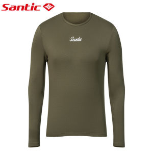 Santic Men Cycling Jersey Winter Keep Warm High Elasticity Long Sleeve Sports Bike Underwear Tops