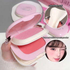 New Double Layer Powder Blusher Dry and Wet Dual Purpose Long Lasting Oil Control