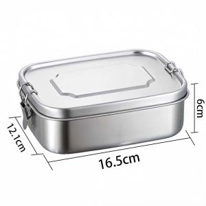 Lunch Box 304 Stainless Steel 850ml Bento Box Kotak Bekal Anti Tumpah Anti Rembes