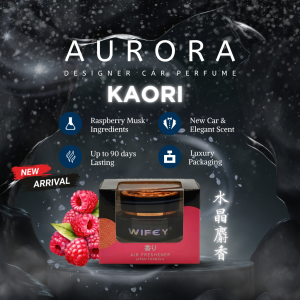 Wifey Aurora Kaori Premium Crystal Musk Car Air Freshener with Japan Formula