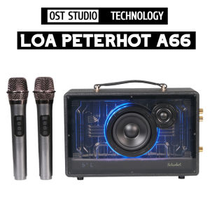 Loa Karaoke Peterhot A66 Kèm 2 Micro Cao Cấp LED Theo Nhạc Âm Thanh Đỉnh Bass Căng Loa Karaoke A66 Thiết Kế Cực Đẹp