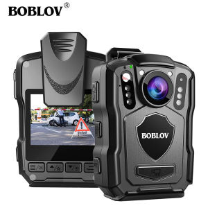 BOBLOV M5 2K Body Camera Car Dashcam HD 1440P 128GB Police Pocket Camera with Infrared Night Vision IP67 Waterproof  Anti-drop Video Camcorder with 170° Wide Angle for Law Enforcement with Car Suction Mount