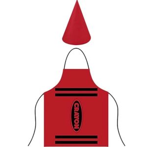 LYMEDIA Colorful Crayon Themed Gnome Set Funny Fancy Dress Work Apron  Art Craft Activity Cosplay Dress-up World Book Day Costumes Adults