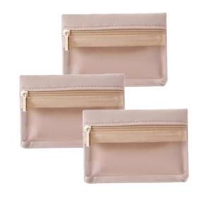 Portable Velvet Jewelry Box Zipper Pouch Sealed Storage Bag for Earrings Necklace Ring Travel