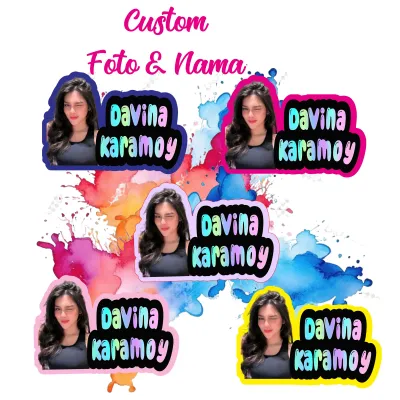 STIKER CUSTOM NAMA DAN FOTO FREE DESAIN WATERPROOF