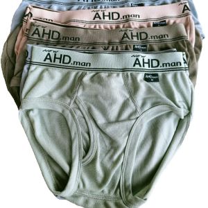 Set 6 Pcs Boxer Brief Pria AHD.m Man Katun Nyaman Warna Solid