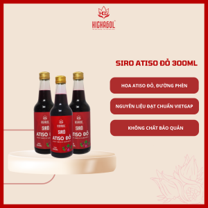 Siro Atiso đỏ Hichagol thanh nhiệt tăng cường hệ miễn dịch không sử dụng hóa chất [Chai 300ml]