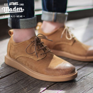 Maden brand 2025 new men business formal shoes men shoes England yellow brown soft leather leather youth wild work simple classic foundation casual shoes