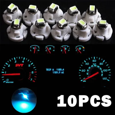 10x Ice Blue T4 2 LED Car Dash Climate Gauge Cluster Control Light Bulbs