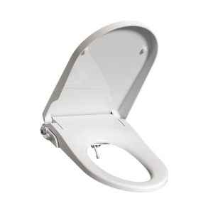 AQUATIZ Manual Bidet Toilet Seat Cover Knob To Adjust Water Pressure And Volune Silent Soft Close Self-cleaning Dual Nozzles Hygiene Antibacterial For Elderly And Children V8900