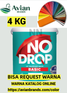 NO DROP BASIC CAT ANTI BOCOR 4KG CAT PELAPIS ANTI BOCOR CAT TEMBOK ATAP SENG ASBES GENTENG