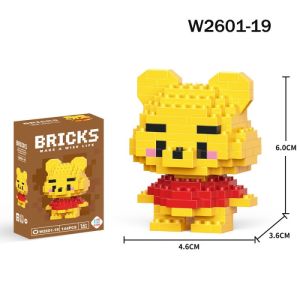 Mainan Balok Susun Brick Block Puzzle Edukasi Anak DIY Karakter