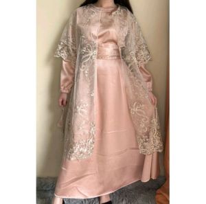 Produk Baru Ken-260 Busana Lebaran Gamis brukat Tulle kondangan Dess Lilit Long Dress hijab Muslim Wanita mewah premium free masker & tali Pinggang