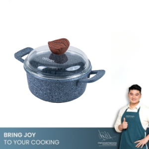 NEW LAUNCH - Numan Panci Casserole 20 cm Anti Lengket dengan Tutup Kaca Diecast Mathilda Series