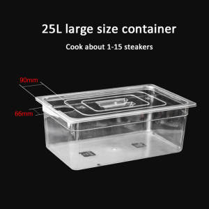 6L 11L 25L Sous Vide Container Steak Machine Container With Detachable Lid Water Tank Bathsous vide container with lid