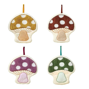 Coral Fleece Mushroom Hand Towel Ideal for Fast Drying in Kitchens and Bathrooms